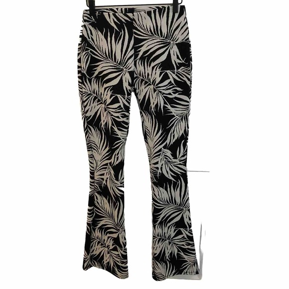 Zara Pants - Zara Jacquard High Waisted Stretch Flare Trousers Pants Womens Medium NWT NEW